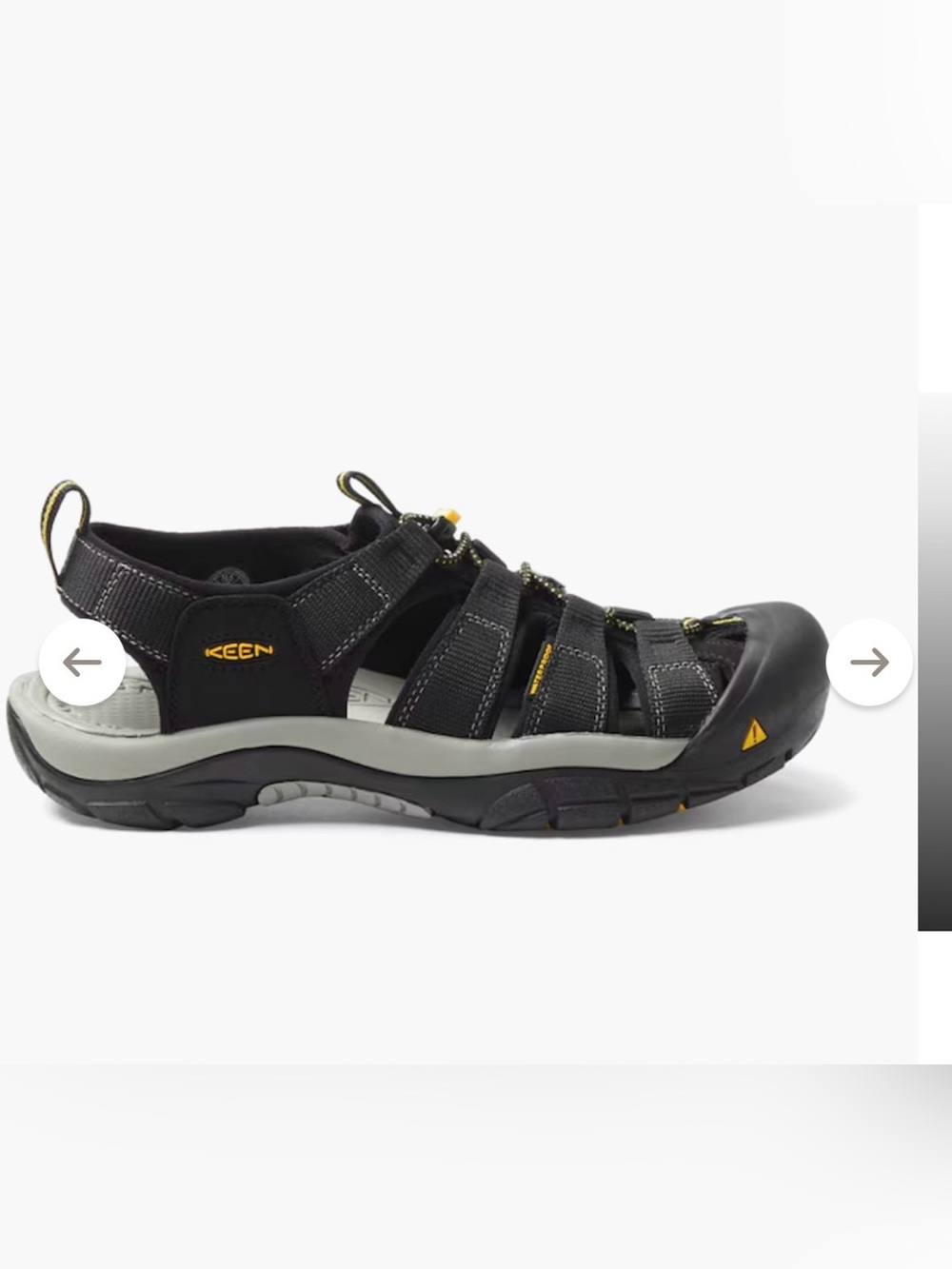 Keen H2 Newport Outdoor Closed-Toe Sandals with Yellow Accents